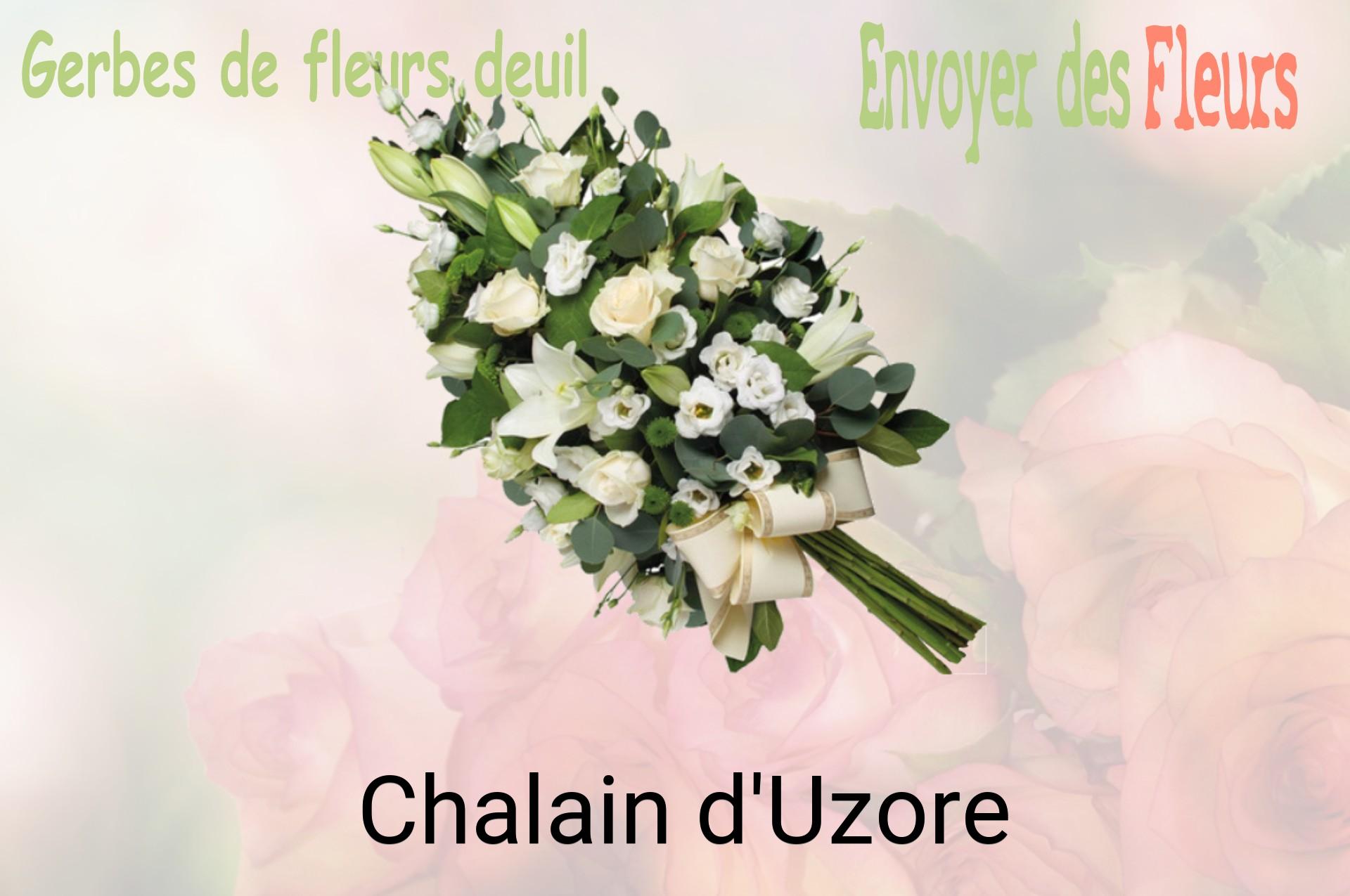 Gerbe de fleurs de deuil livrée à Chalain-d'Uzore